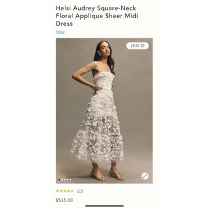 LIKE NEW Helsinki Bridal Floral Dress from Anthropologie